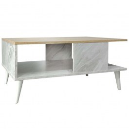 Coffee Table Moses 049-000066 90x54x37,5cm Marble Effect White-Sonoma WHITE-SONOMA