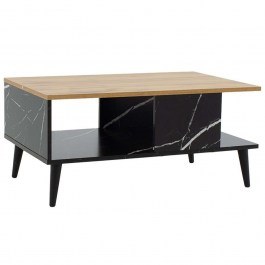 Coffee Table Moses 049-000065 90x54x37,5cm Marble Effect Black-Sonoma SONOMA-BLACK