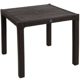 Garden Table Explore 253-000031 90x90x73,5cm Brown BROWN