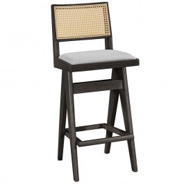 Σκαμπό Μπαρ Winslow 247-000008 44,5x46x98cm Black-Grey BLACK