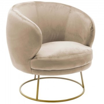 Armchair Rony 110-000052 78x75x82cm Beige-Gold