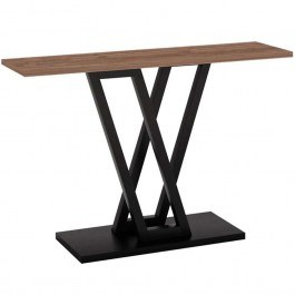 Console Wirmo 197-000226 110x30x80cm Walnut-Black WALNUT-BLACK