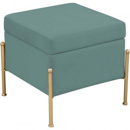 Stool With Storage Space Panton 257-000016 40x40x36,5cm Pistachio-Gold PISTACHIO