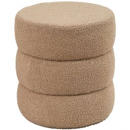 Stool Kioto Curls 257-000021 D40x40cm Brown BROWN