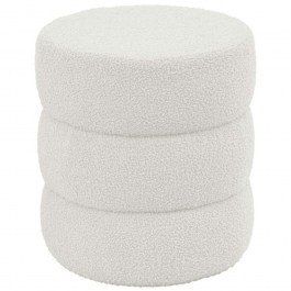 Stool Kioto Curls 257-000020 D40x40cm White WHITE