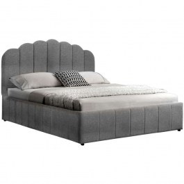 Bed With Storage Space Tatiana (For Mattress 160x200cm) 234-000009 218x175x122cm Anthracite ANTHRACITE