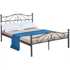 Bed Yorick (For Mattress 140x190cm) 285-000014 190x140x99cm Black