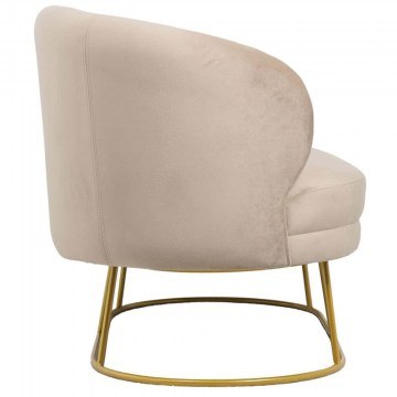 Sofa Two-Seater Rony 110-000056 135x75x85cm Beige-Gold
