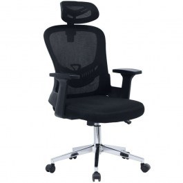 Καρέκλα Γραφείου Διευθυντή Ignatius 275-000006 62x63x110/120cm Black BLACK