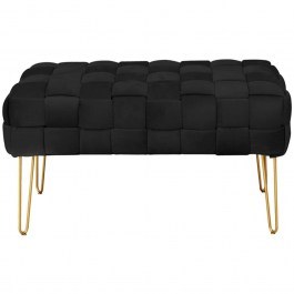 Σκαμπό Wenzo 257-000040 82x43x46cm Black-Gold BLACK