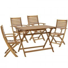 Τραπεζαρία Πτυσσόμενη Gorbo-Jaybo (Σετ 5Τμχ) 282-000036 100x65x72cm Natural