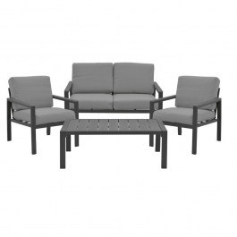 Garden Lounge Fashionable 152-000060 (Set 4pcs) 100x58x35/64x72,3x67/118x72,3x67cm Anthracite απόχρωση ANTHRACITE
