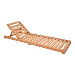 Deckchair Specta Made of Solid Beech Wood 60x190x50cm Walnut WALNUT