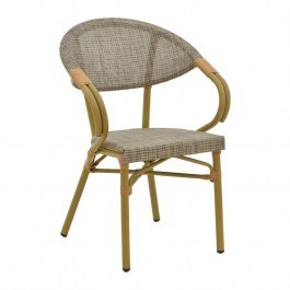 Πολυθρόνα Isaia 289-000003 57x57x83cm Natural-Grey NATURAL-GREY