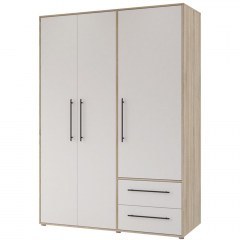 Three-Door Wardrobe Razol 144,5x59x200cm White-Sonoma