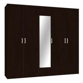 Five-Door Wardrobe Luna 220x52x200cm Wenge WENGE