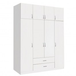 Four-Door Wardrobe Royal 200x58x230cm White WHITE