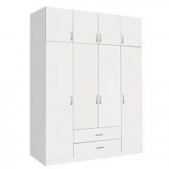Four-Door Wardrobe Royal 200x58x230cm White