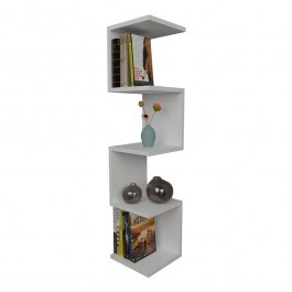 Wall Shelf Zigzag 25x25x109cm White WHITE