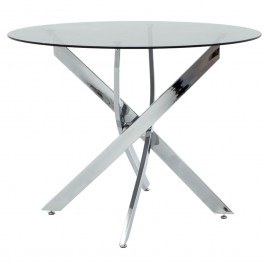 Table Antoro 292-000062 Φ80x75cm Clear-Chrome CLEAR-CHROME