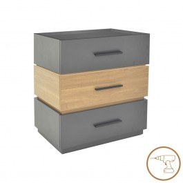 Bedside Table Sonlen 072-000107 60x40x66cm Sonoma-Anthracite ANTHRACITE