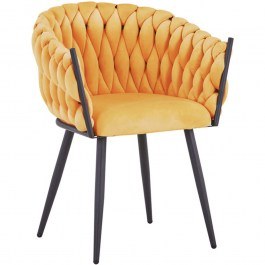 Armchair Vivian 327-000066 61x55x80cm Yellow-Black YELLOW