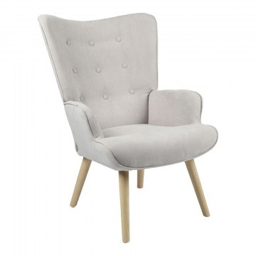 Armchair - Berzera Fluffy 255-000020 75x69x96cm Natural-Light Grey