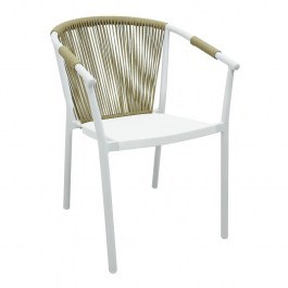 Πολυθρόνα Convince 373-000001 56x63x82cm Natural-White NATURAL-WHITE
