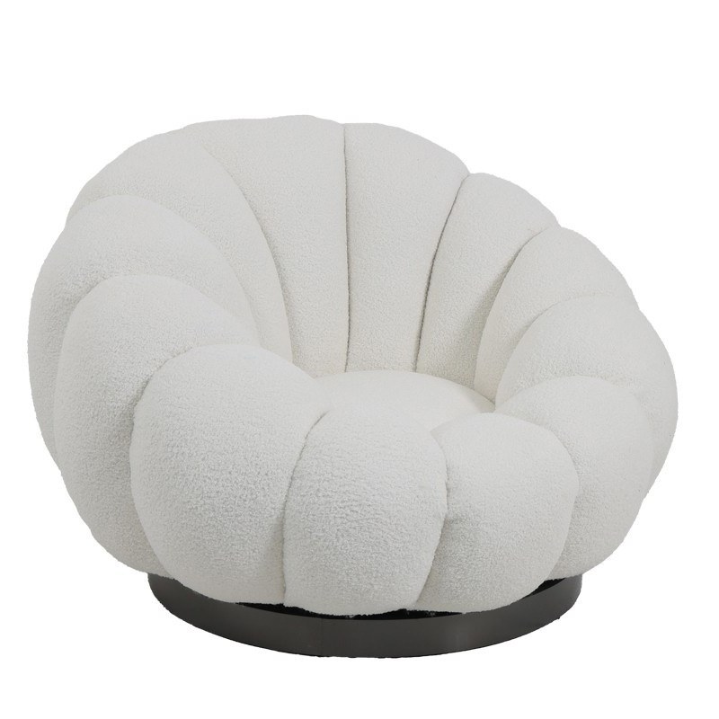 Πολυθρόνα — 98 × 97 × 69 cm — Plywood,Μέταλλο · Pakoworld · WHITE · Κωδικός designdrops-2337636