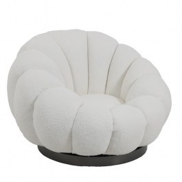 Πολυθρόνα Περιστρεφόμενη Nester 110-000086 98x97x69cm White WHITE