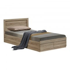 Bed Olympus (For Matress 100x200cm) 123-000236 With Drawer 105x205x80cm Oak