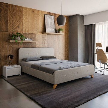 Bed Restel (For Matress 160x200cm) 279-000013 170x214x96cm Beige