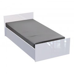 Bed Afina (For Matress 90x200cm) 361-000020 100x205,2x65cm Glossy White