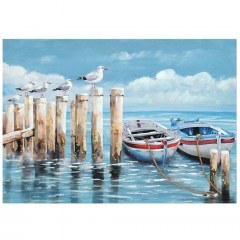 Πίνακας Καμβάς Port 296-000051 100x3x70cm Multi Inart