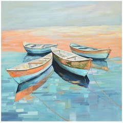 Canvas Painting Boatty 296-000061 100x3x100cm Multi Inart