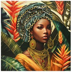 Πίνακας Καμβάς Gangalo 296-000073 100x3x100cm Multi Inart