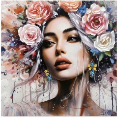 Canvas Painting Prima Ι 296-000072 100x3x100cm Multi Inart