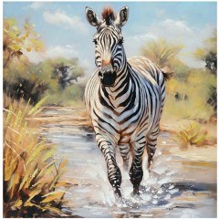 Πίνακας Καμβάς Zebrero 296-000050 100x3x100cm Multi Inart