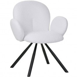 Armchair Garzele Curls 029-000247 68x66x82,5cm White WHITE