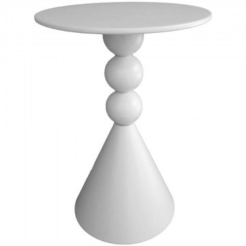 Τραπεζάκι Βοηθητικό Bilane 128-000069 Φ39x60cm Cream