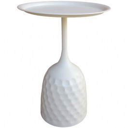 Τραπεζάκι Βοηθητικό Waini 128-000064 Φ39x60cm Cream CREAM