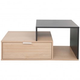 Coffee Table Vople 225-000071 90x50x40cm Natural-Anthracite NATURAL-ANTHRACITE