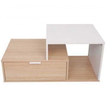 Τραπέζι Σαλονιού Vople 225-000072 90x50x40cm Natural-White