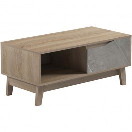 Coffee Table Judas 230-000095 90x45x38,5cm Marble Effect Beige-Sonoma SONOMA