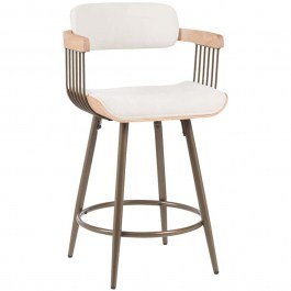 Bar Stool Cameo 332-000028 53x50x93cm Bronze-Beige BEIGE