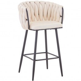 Bar Stool Vivian 327-000025 57x50x100cm Beige-Black BEIGE