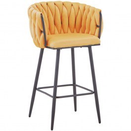 Bar Stool Vivian 327-000068 57x50x100cm Yellow-Black YELLOW
