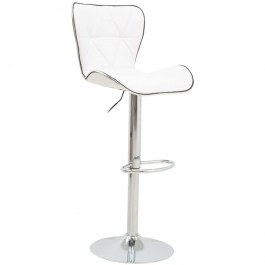 Bar Stool Jorine 292-000024 53x44x114cm White-Chrome WHITE