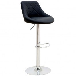 Bar Stool Boronez 292-000031 47x49x112cm Black-Chrome BLACK-CHROME