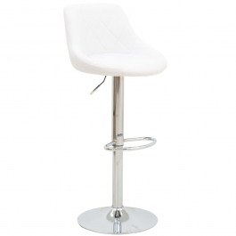 Bar Stool Boronez 292-000032 47x49x112cm White-Chrome WHITE